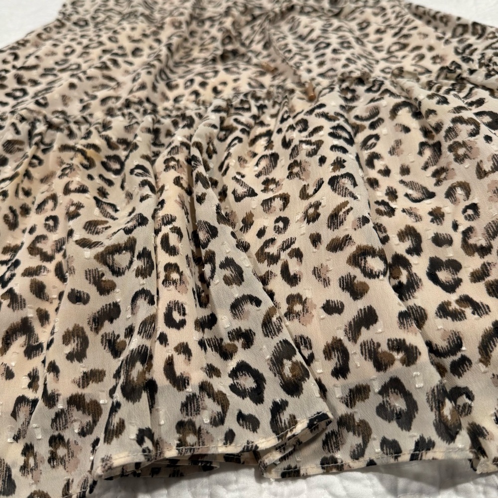 Mini Ruffle Leopard Print Dress - Picture 9 of 9